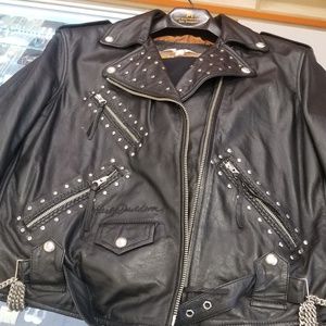 VINTAGE HARLEY DAVIDSON LEATHER JACKET AND PANT SE